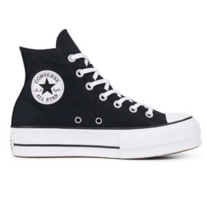 Zapatillas Converse Chuck Taylor All Star Platform High Top en color negro para mujer.